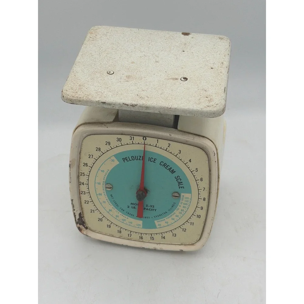 Vintage Pelouze Ice Cream Scale Model Z32 / K32 2lb Capacity Retro Kitchen Decor